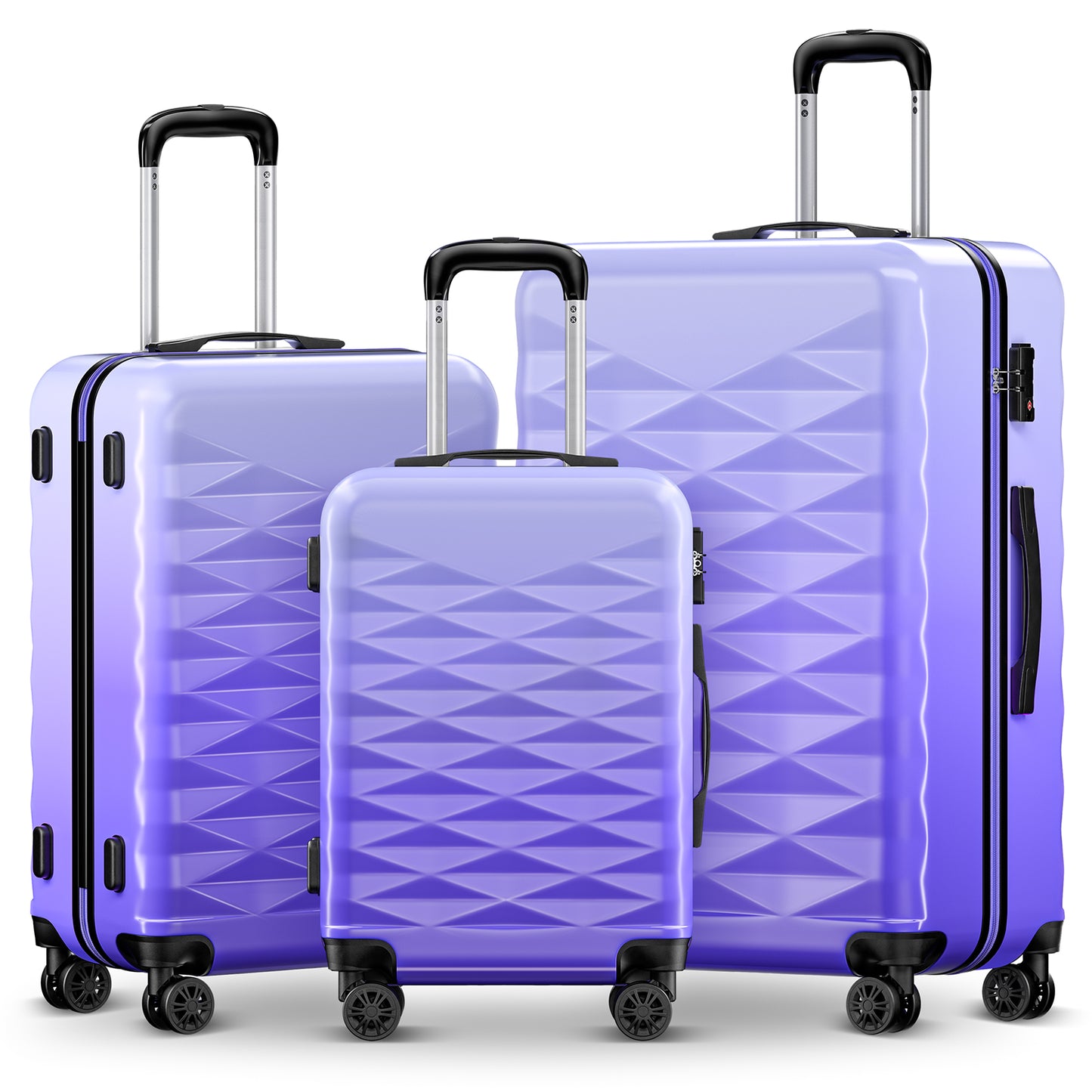 3 Piece Luggage Sets Hardshell Suitcase Sets Spinner Wheel TSA Lock Large Travel Luggage, 20/24/28 Inch