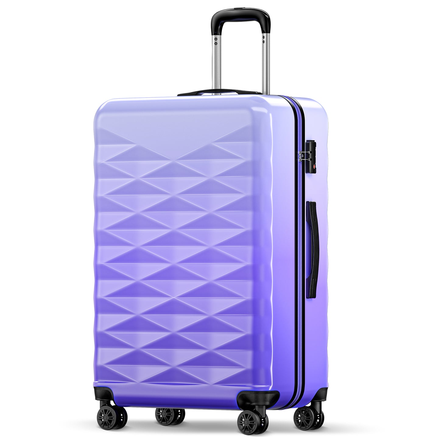 Gowill 20" /24"/28" PC + ABS Carry on Suitcases and Luggage with Spinner Wheels and TSA Lock, Rose Red