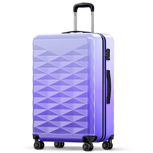 Gowill 20" /24"/28" PC + ABS Carry on Suitcases and Luggage with Spinner Wheels and TSA Lock, Rose Red