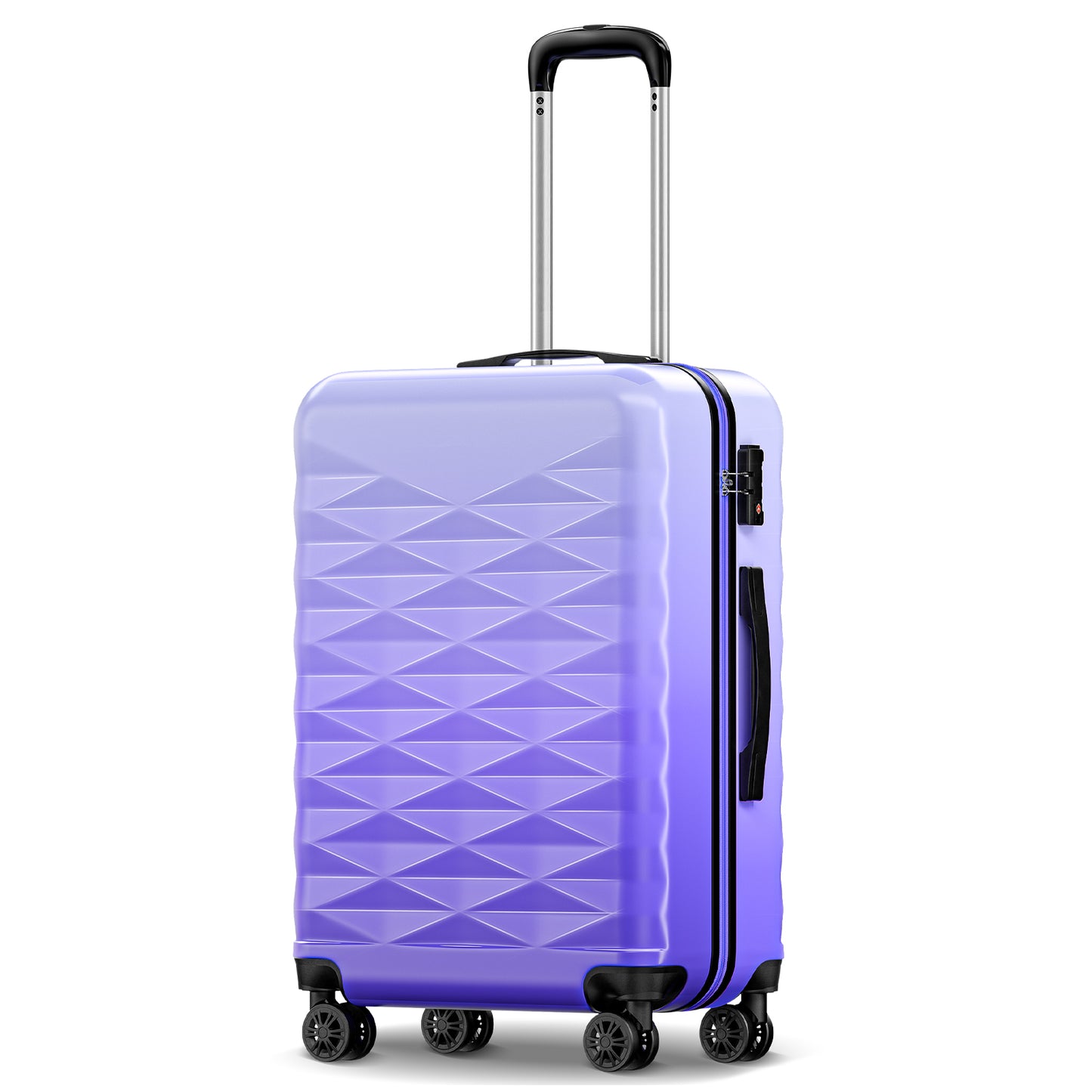 Gowill 20" /24"/28" PC + ABS Carry on Suitcases and Luggage with Spinner Wheels and TSA Lock, Rose Red