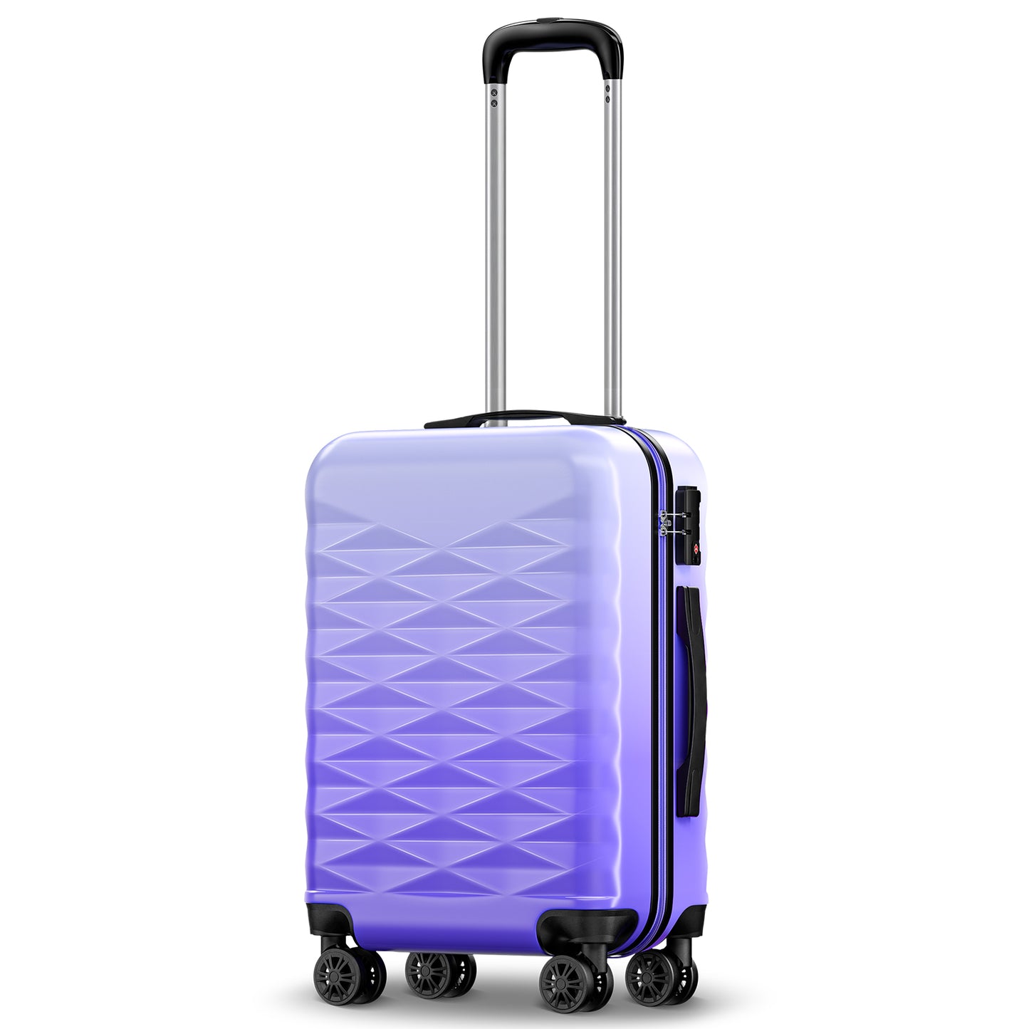 Gowill 20" /24"/28" PC + ABS Carry on Suitcases and Luggage with Spinner Wheels and TSA Lock, Rose Red