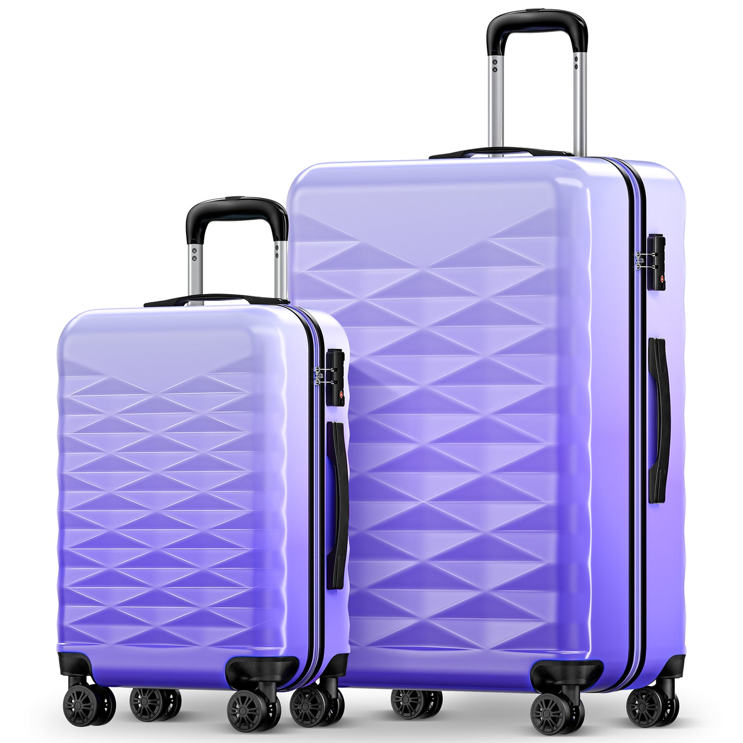 Gowill Luggage Set of 2 with Spinner Wheels, Lightweight 20-inch Carry on Luggage,Large 28" Checked Luggage,Green