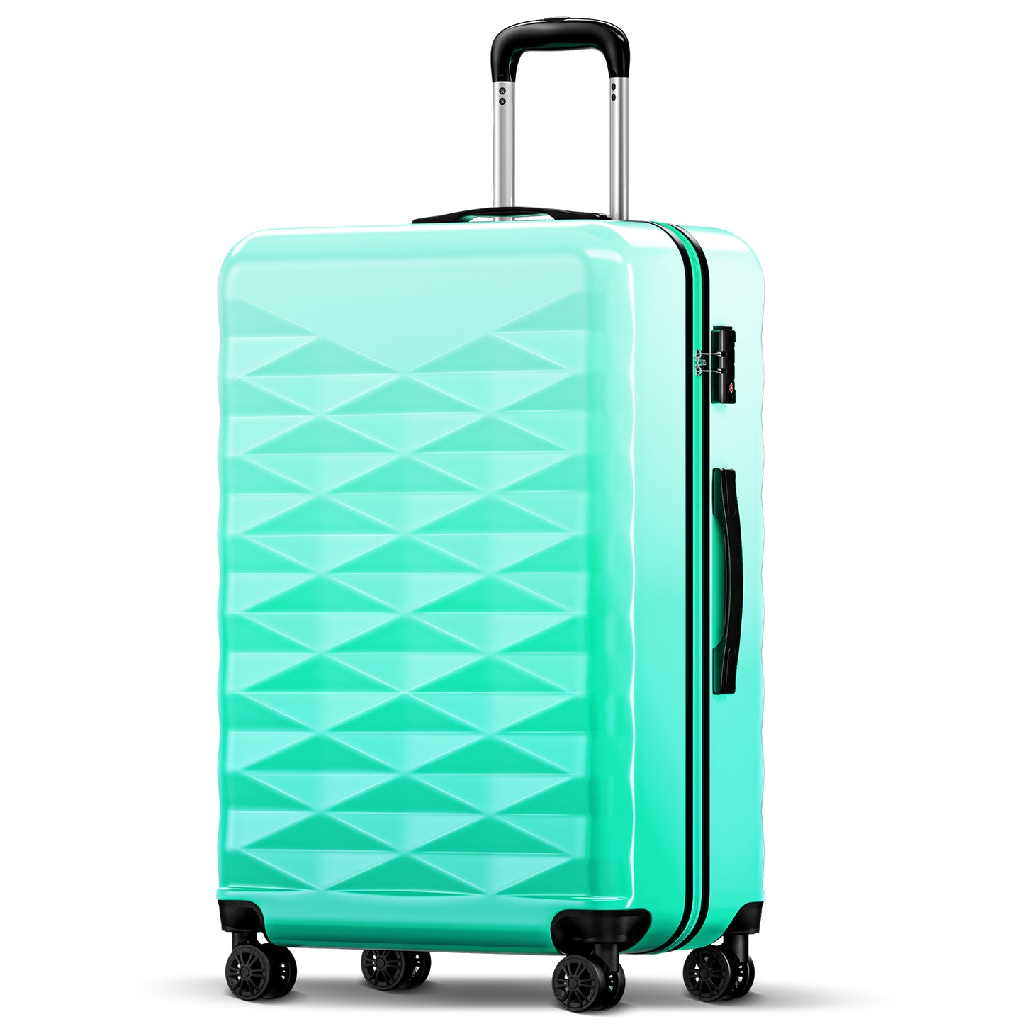 Gowill 20" /24"/28" PC + ABS Carry on Suitcases and Luggage with Spinner Wheels and TSA Lock, Rose Red