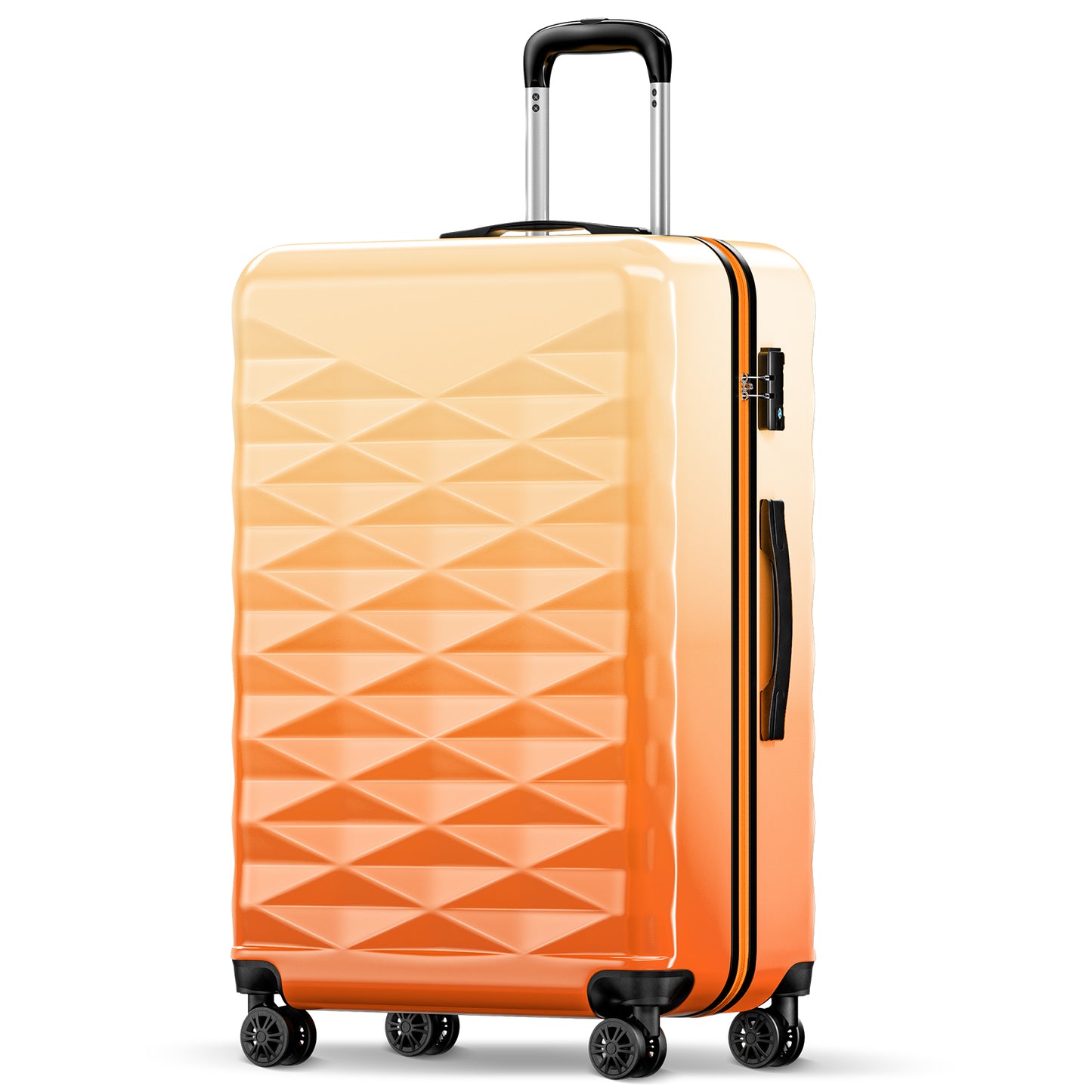 Gowill 20" /24"/28" PC + ABS Carry on Suitcases and Luggage with Spinner Wheels and TSA Lock, Rose Red