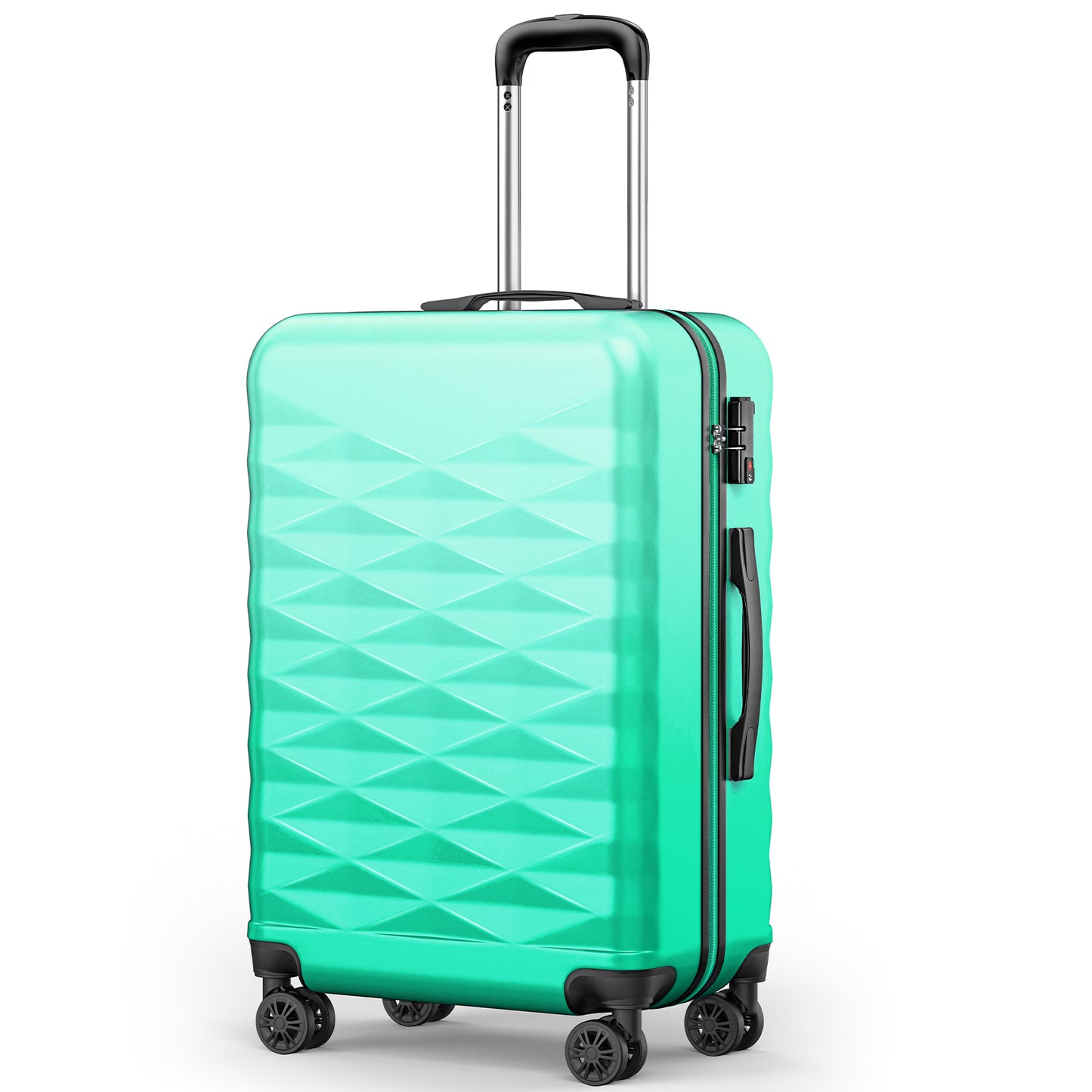 Gowill 20" /24"/28" PC + ABS Carry on Suitcases and Luggage with Spinner Wheels and TSA Lock, Rose Red