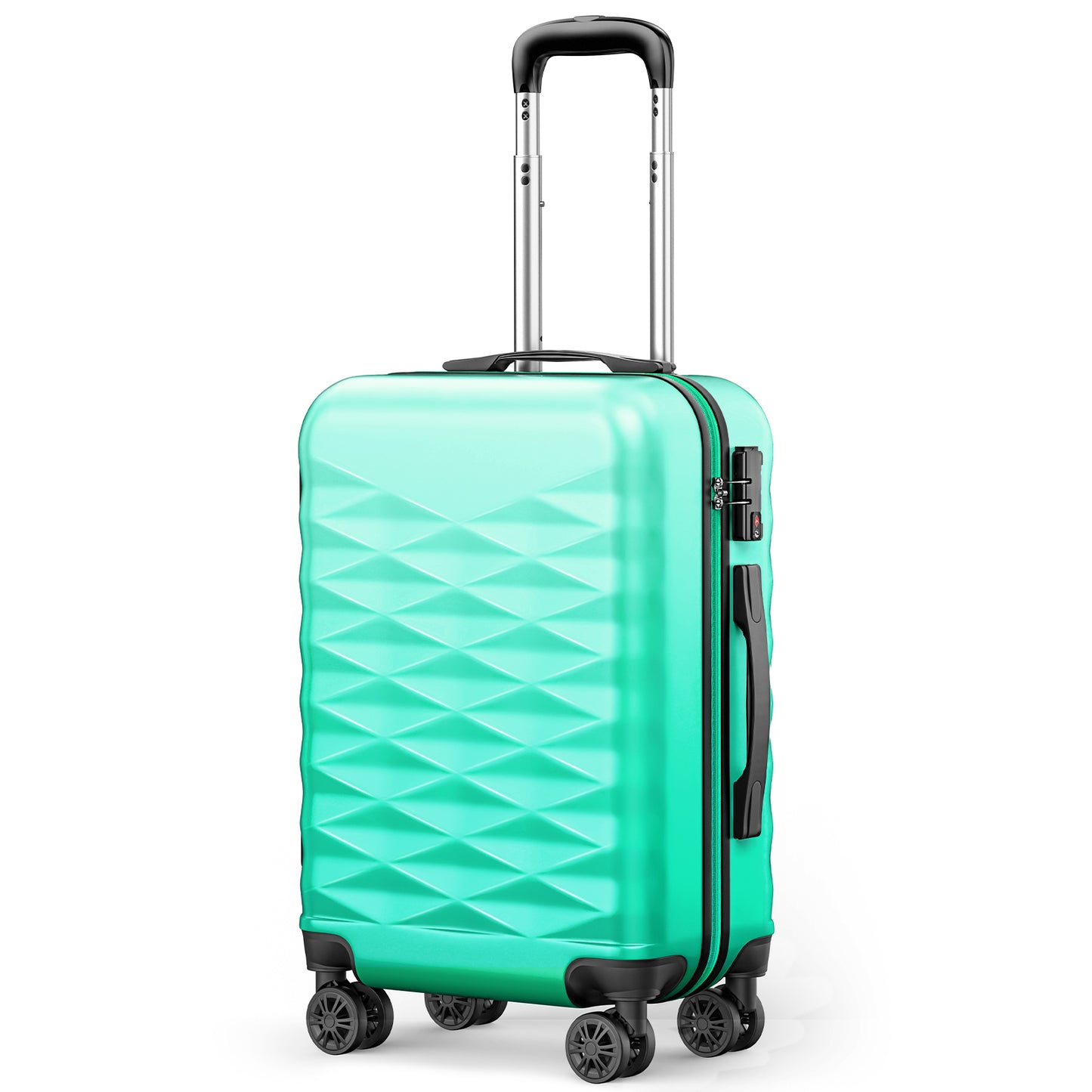 Gowill 20" /24"/28" PC + ABS Carry on Suitcases and Luggage with Spinner Wheels and TSA Lock, Rose Red