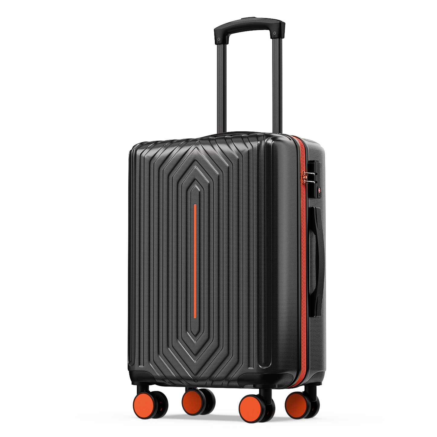 3 Luggage Sets ABS Hardshell Suitcase Set with TSA Lock Durable Spinner Wheels Suitcase