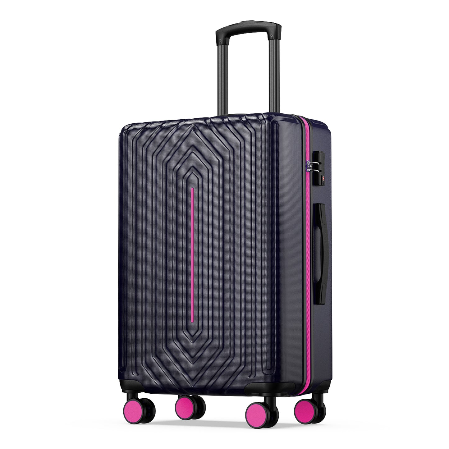 3 Luggage Sets ABS Hardshell Suitcase Set with TSA Lock Durable Spinner Wheels Suitcase