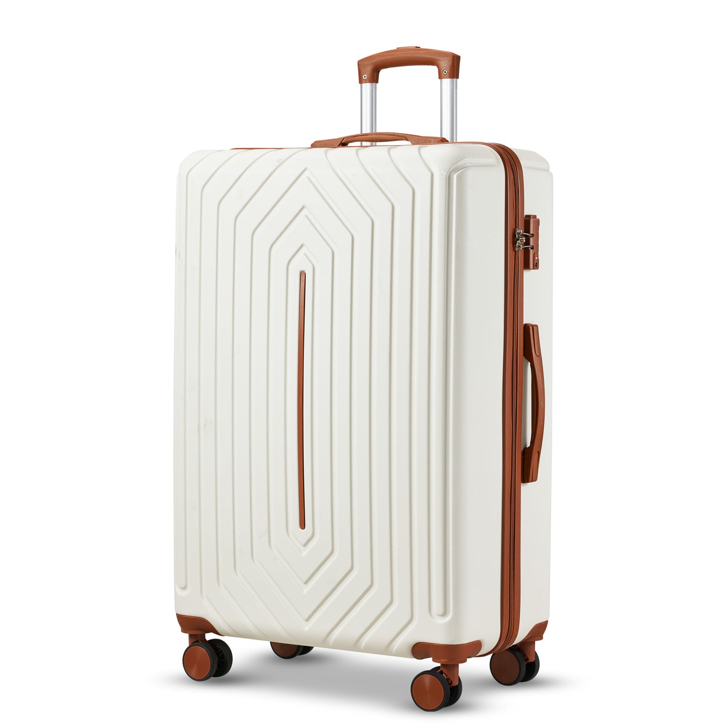 3 Luggage Sets ABS Hardshell Suitcase Set with TSA Lock Durable Spinner Wheels Suitcase