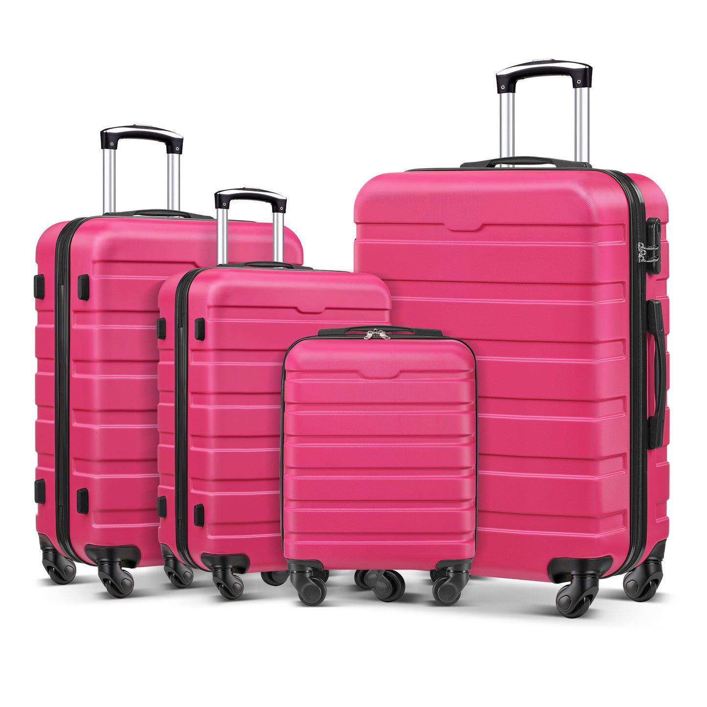 Gowill 4 Piece Luggage Set 16/20/24/28 inch Hardside Lightweight Suitcase with Spinner Wheels