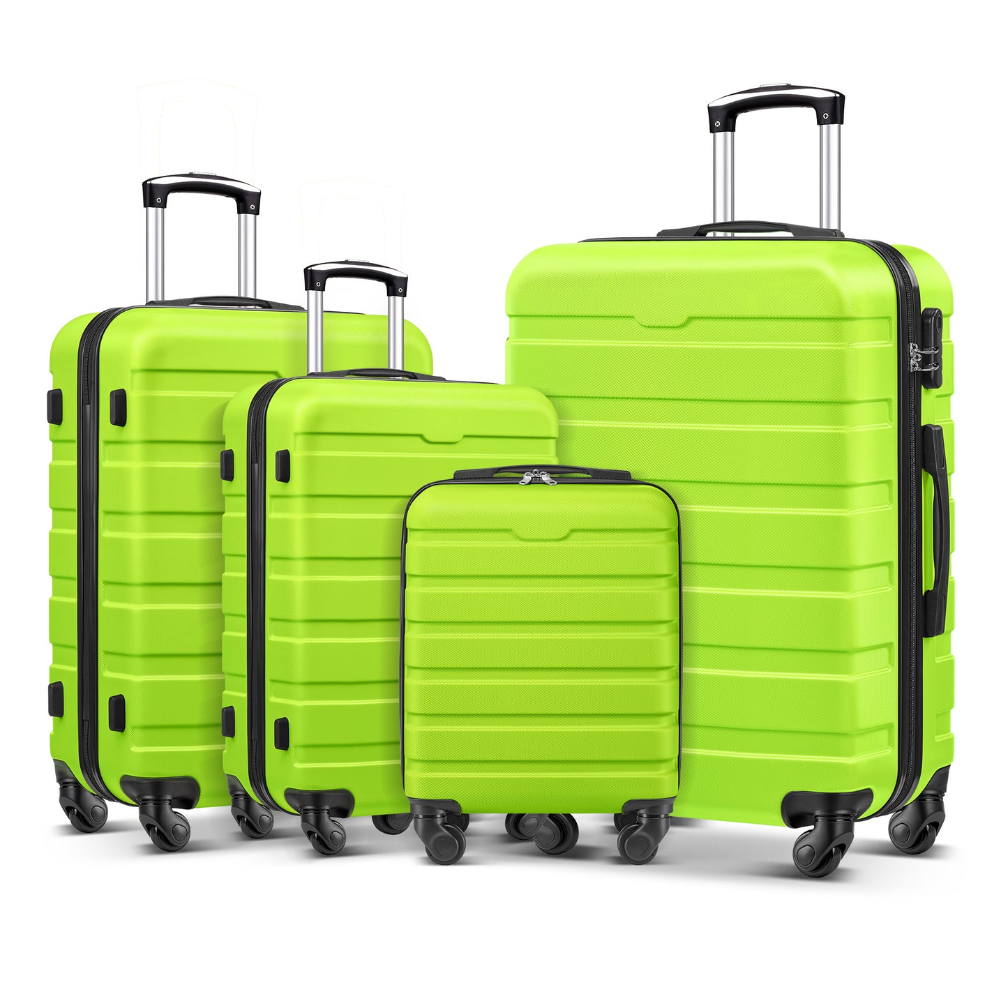 Gowill 4 Piece Luggage Set 16/20/24/28 inch Hardside Lightweight Suitcase with Spinner Wheels