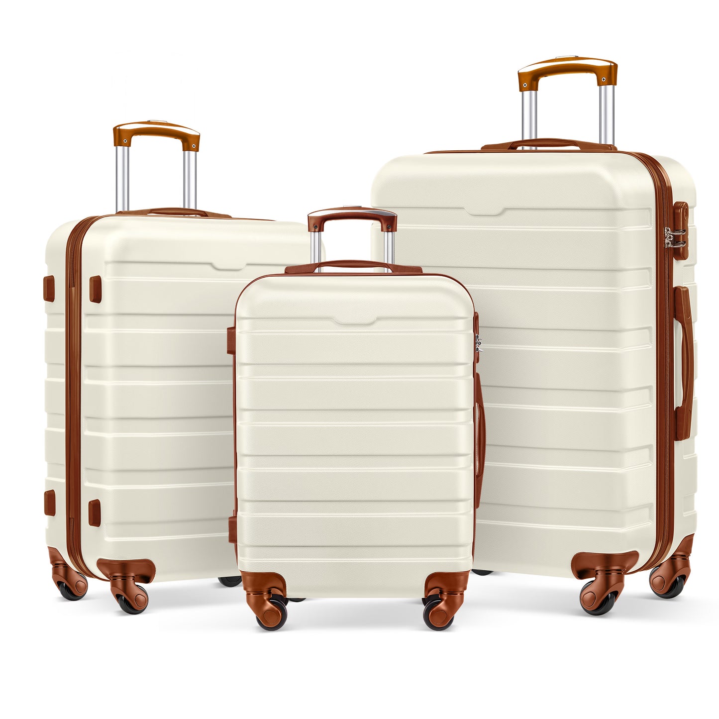 Gowill 4 Piece Luggage Set 16/20/24/28 inch Hardside Lightweight Suitcase with Spinner Wheels