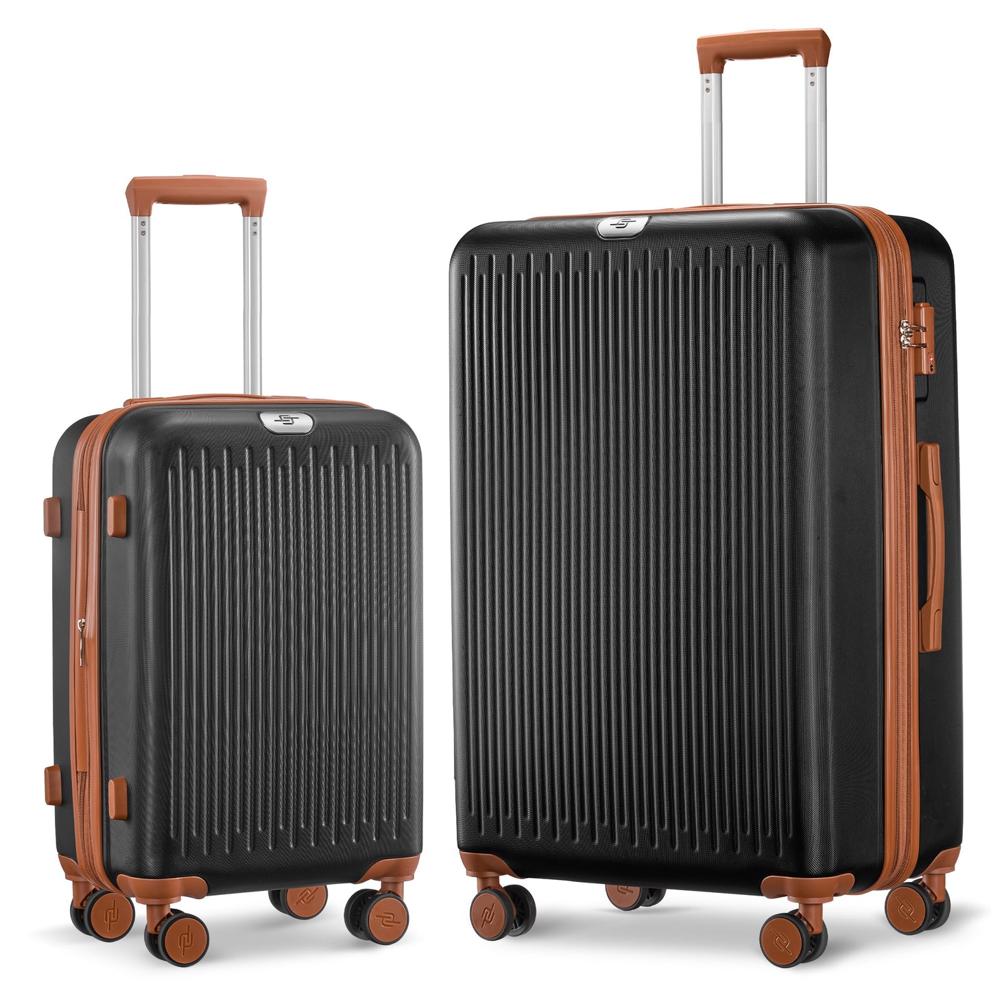 Hard Expandable Luggage Sets with Double Spinner Wheels, TSA Lock, 3-Piece Suitcase Sets