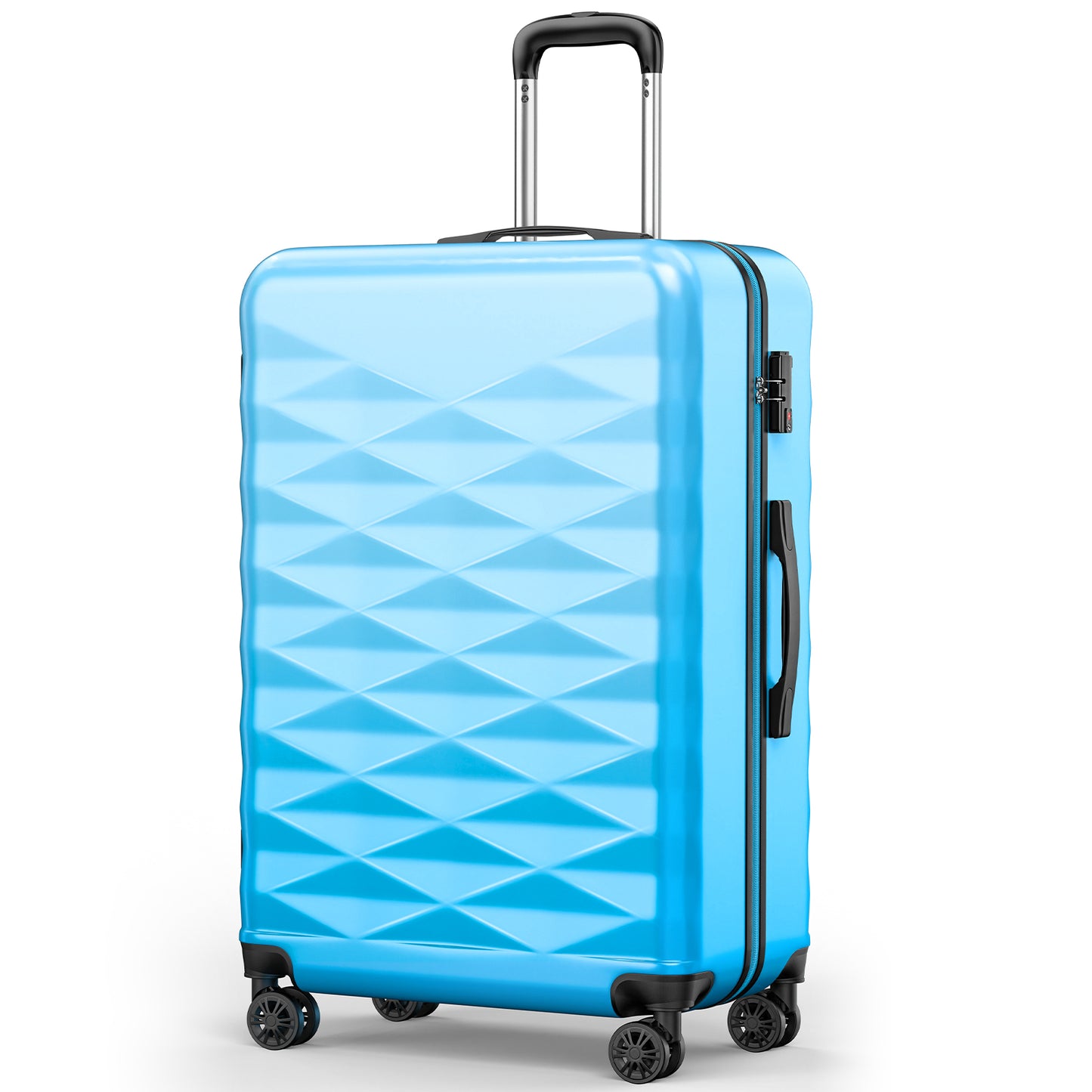 Gowill 20" /24"/28" PC + ABS Carry on Suitcases and Luggage with Spinner Wheels and TSA Lock, Rose Red