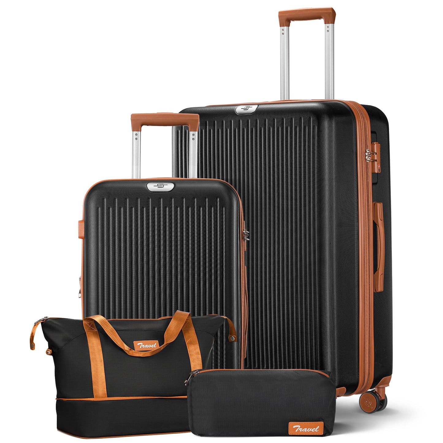 Luggage 4 Set Hardside Expandable Spinner Wheel with TSA Lock, Travel Bag, Duffel Bag, 20 Carry on Luggage and 28 Checked Luggage