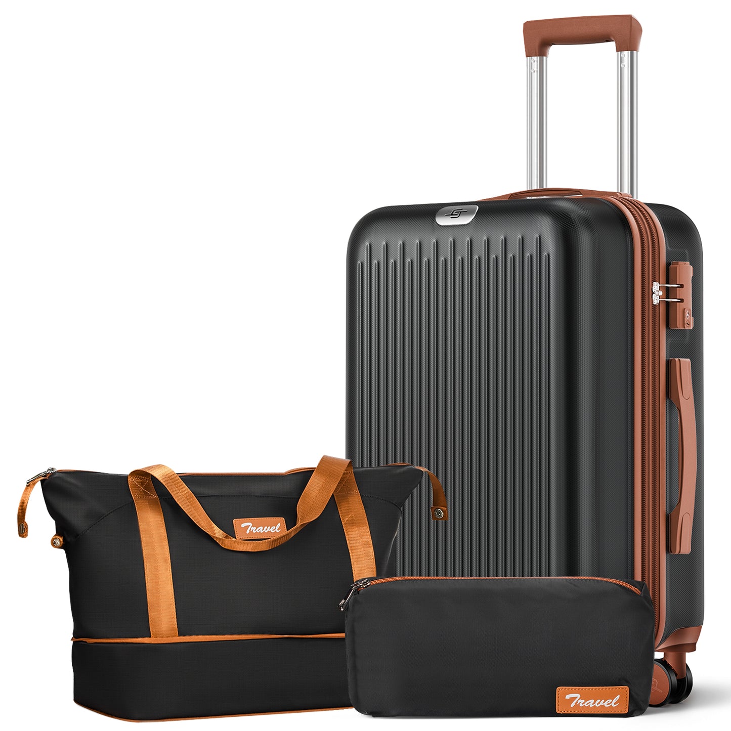 Luggage 3 Set Hardside Expandable Spinner Wheel with TSA Lock, Travel Bag, Duffel Bag, 20 Carry on Luggage