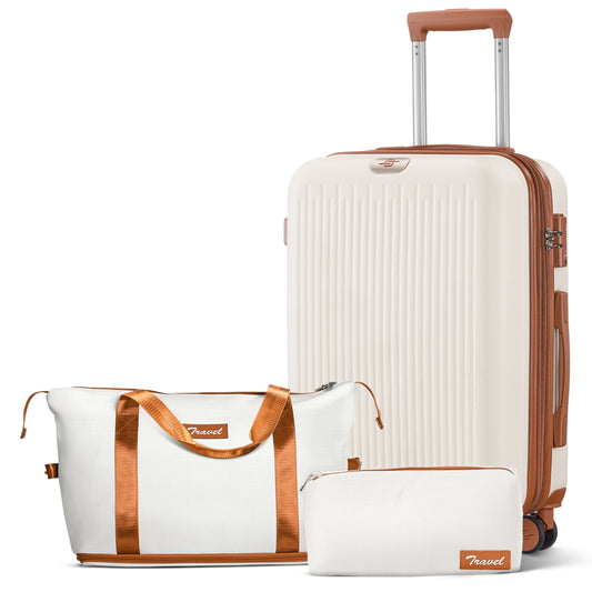 Luggage 3 Set Hardside Expandable Spinner Wheel with TSA Lock, Travel Bag, Duffel Bag,  20 Carry on Luggage