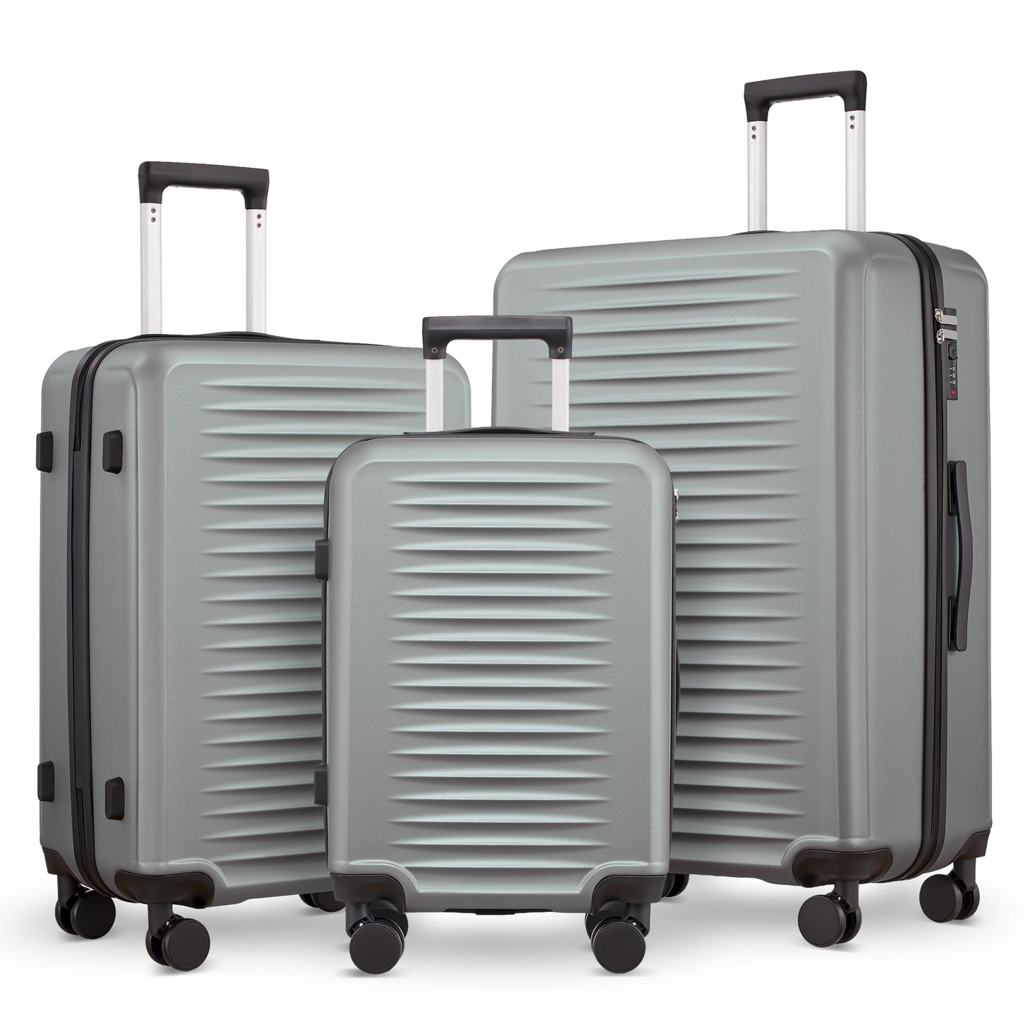 Gowill 3 Piece Luggage Set 28/24/20 inch Hardshell Lightweight Carry-on and Checked Suitcase with Spinner Wheels.
