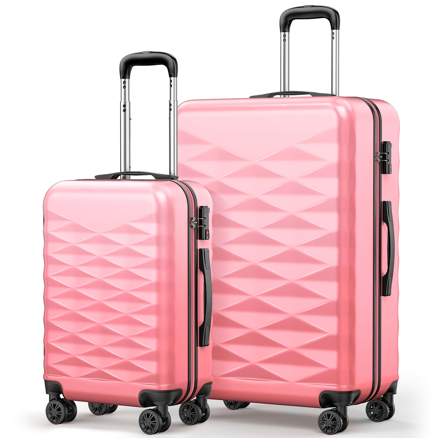 Gowill Luggage Set of 2 with Spinner Wheels, Lightweight 20-inch Carry on Luggage,Large 28" Checked Luggage,Green