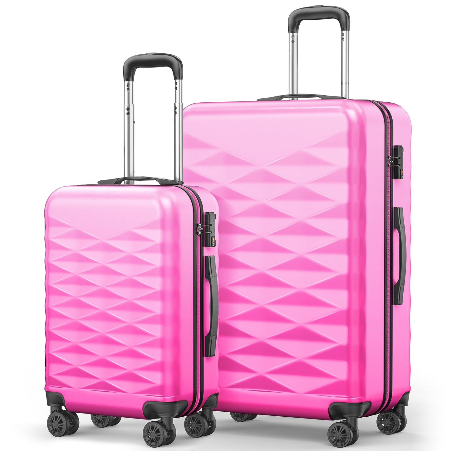 Gowill Luggage Set of 2 with Spinner Wheels, Lightweight 20-inch Carry on Luggage,Large 28" Checked Luggage,Green