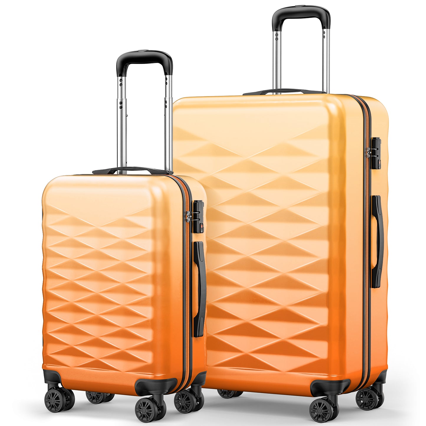 Gowill Luggage Set of 2 with Spinner Wheels, Lightweight 20-inch Carry on Luggage,Large 28" Checked Luggage,Green