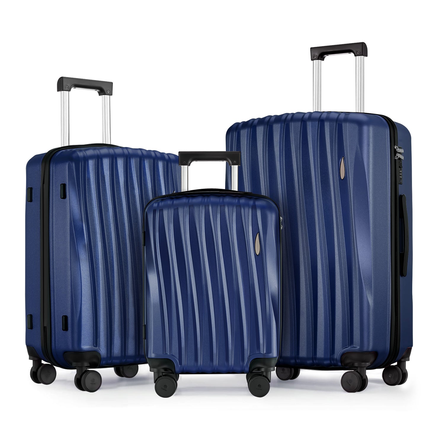 Gowill 3 Piece Luggage Set 28/24/20 inch Hardshell Lightweight Carry-on and Checked Suitcase with Spinner Wheels.