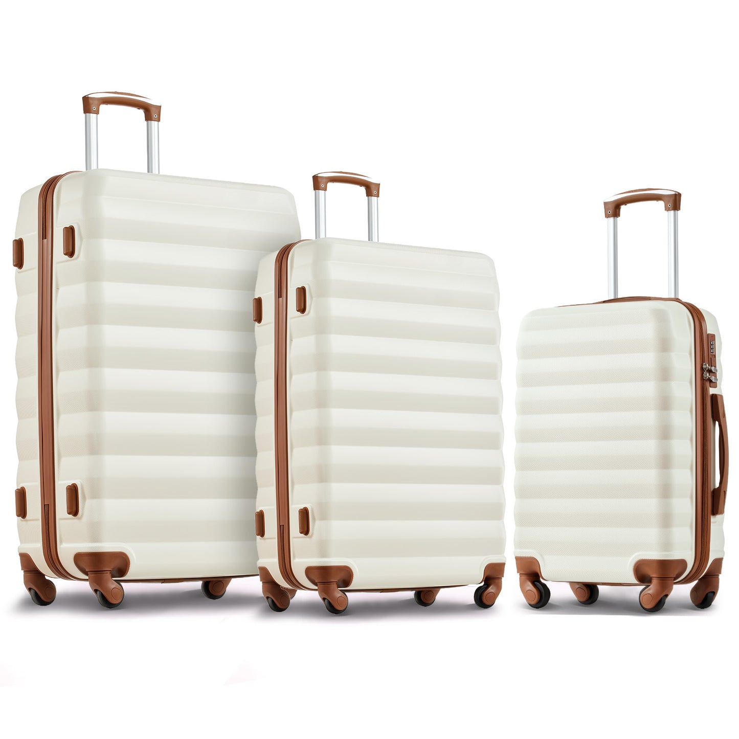 Luggage Set 3 Piece Suitcase Sets with Spinner Wheel, ABS Hardside Travel Laggage