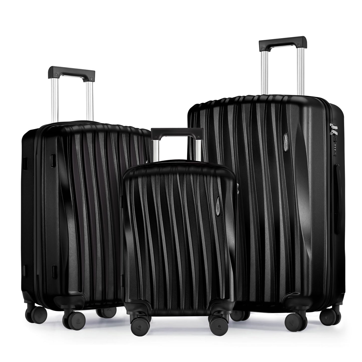 Gowill 3 Piece Luggage Set 28/24/20 inch Hardshell Lightweight Carry-on and Checked Suitcase with Spinner Wheels.