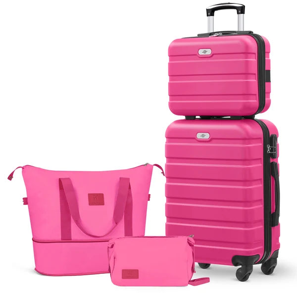 Luggage Sets,20 inch Hardside Lightweight ABS Carry-On Suitcase With Expandable Duffle Bag
