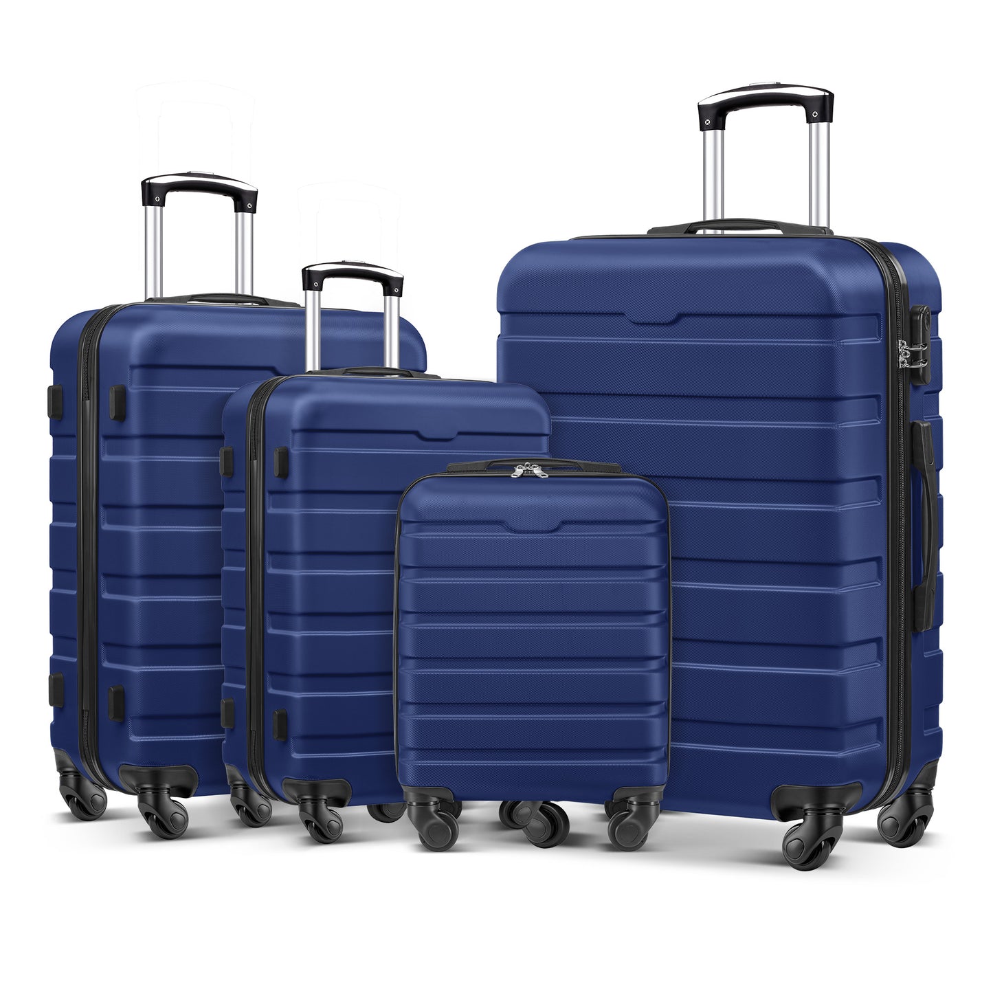 Gowill 4 Piece Luggage Set 16/20/24/28 inch Hardside Lightweight Suitcase with Spinner Wheels