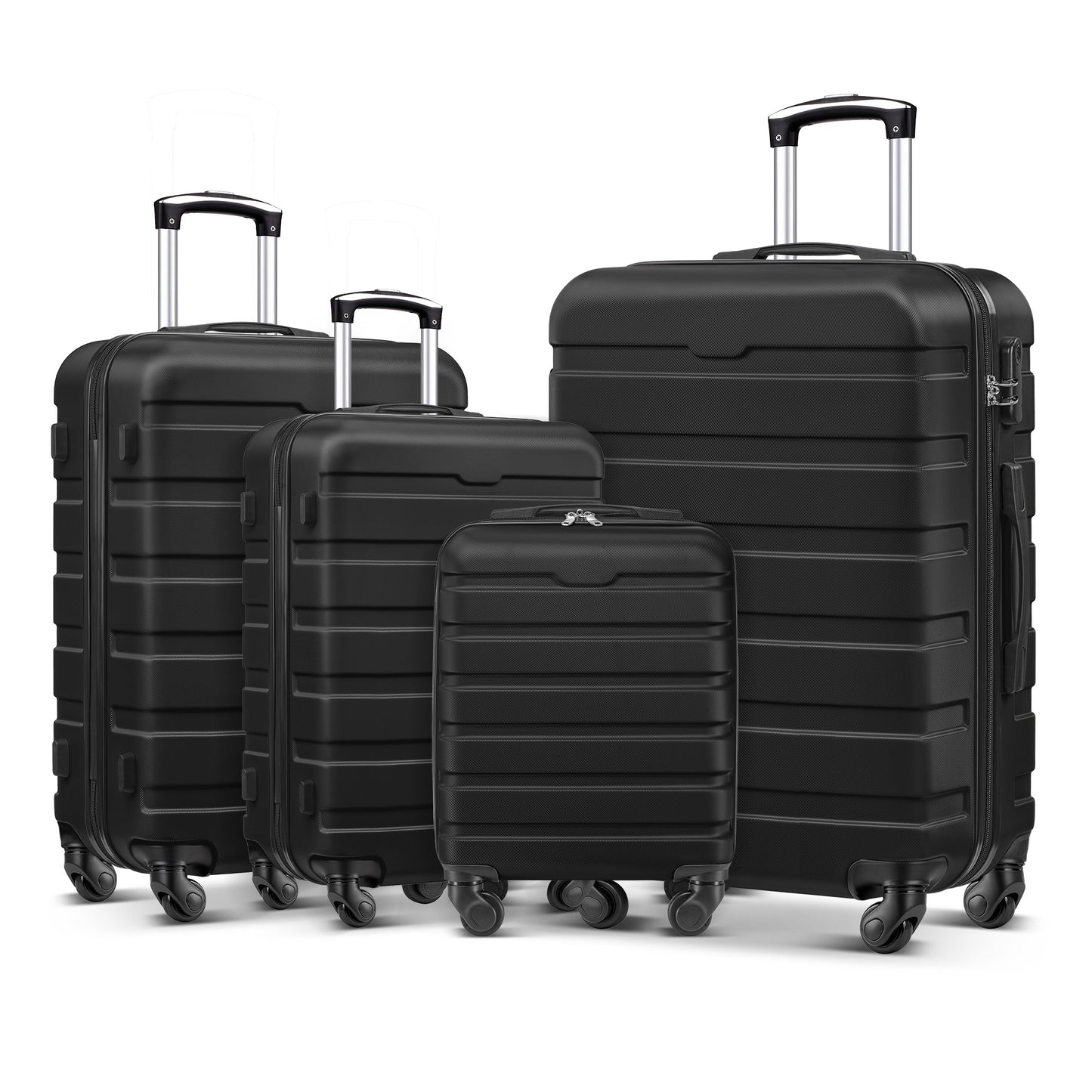 Gowill 4 Piece Luggage Set 16/20/24/28 inch Hardside Lightweight Suitcase with Spinner Wheels
