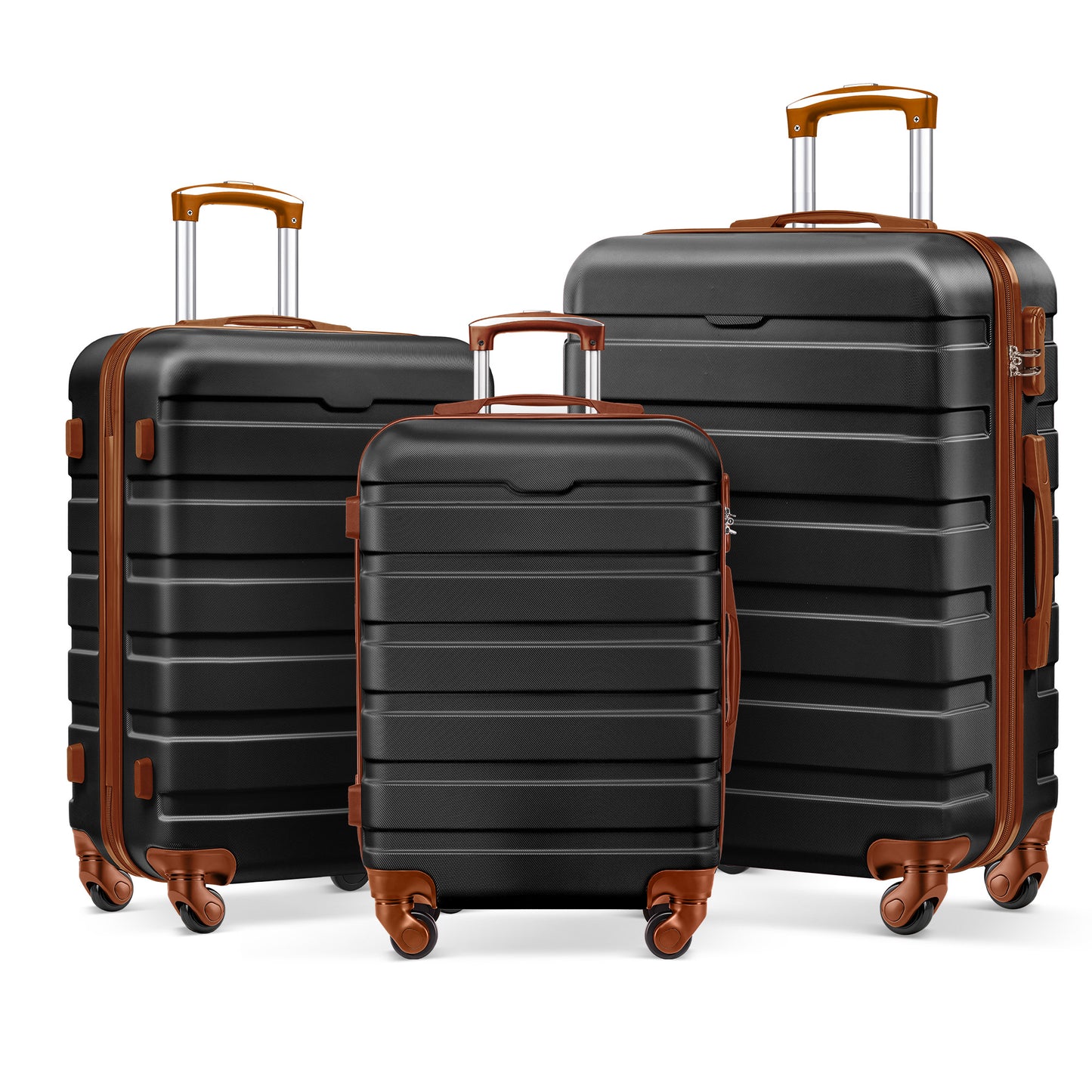 Gowill 4 Piece Luggage Set 16/20/24/28 inch Hardside Lightweight Suitcase with Spinner Wheels