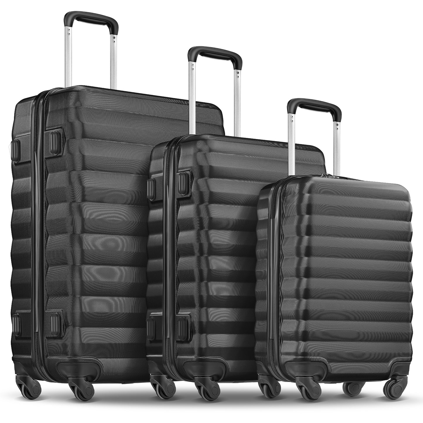 Luggage Set 3 Piece Suitcase Sets with Spinner Wheel, ABS Hardside Travel Laggage