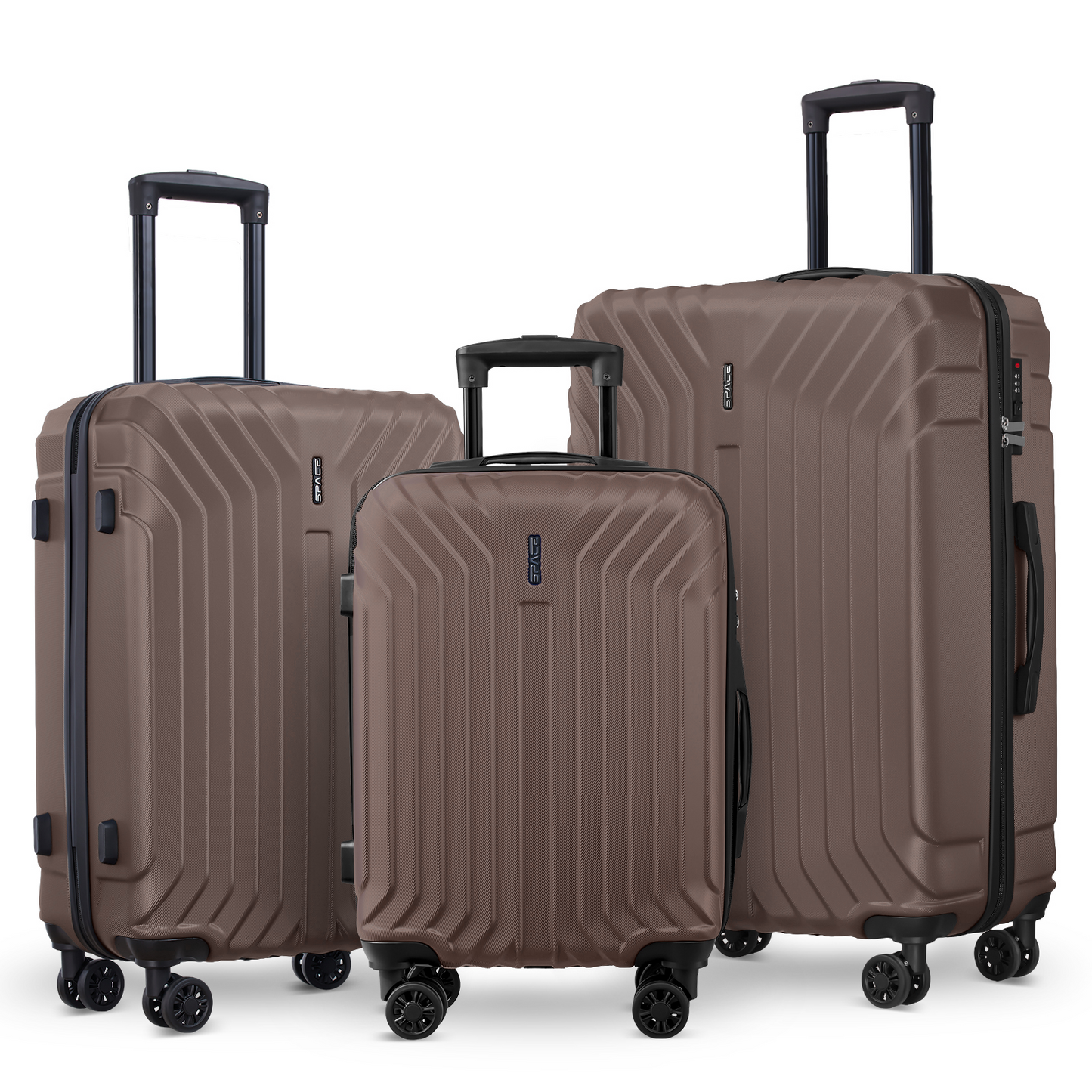 Gowill 3 Piece Luggage Set 28/24/20 inch Hardshell Lightweight Carry-on and Checked Suitcase with Spinner Wheels.