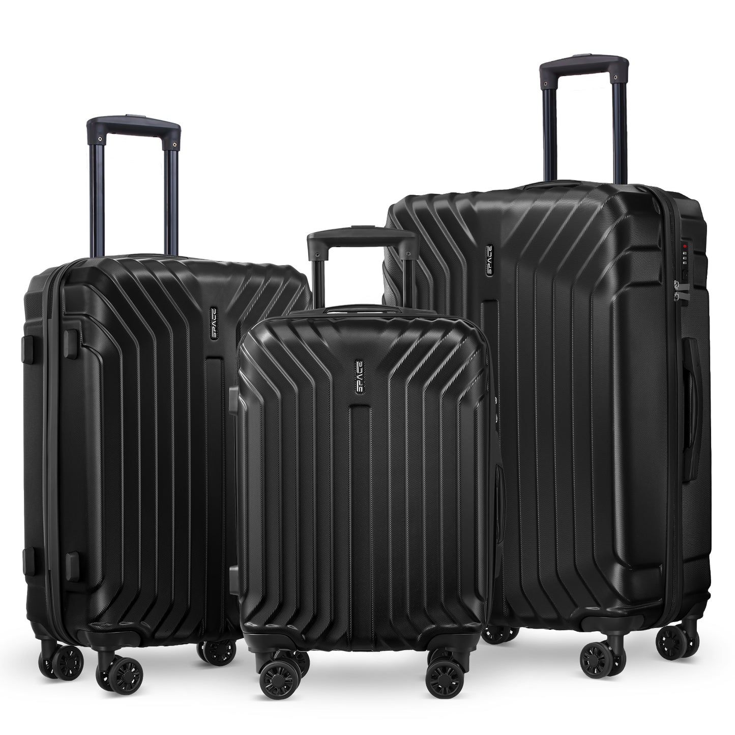 Gowill 3 Piece Luggage Set 28/24/20 inch Hardshell Lightweight Carry-on and Checked Suitcase with Spinner Wheels.