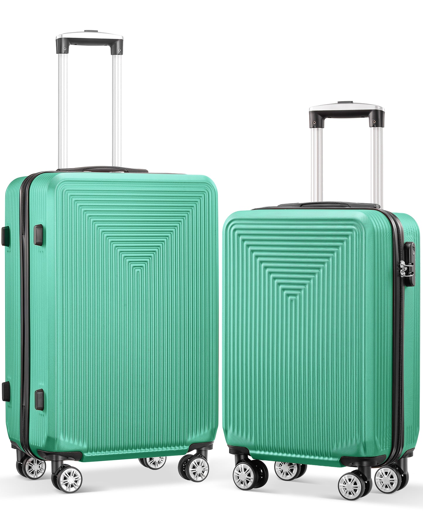 Luggage 2 Piece Sets Hardside Suitcase Set with Double Spinner Wheels, purple