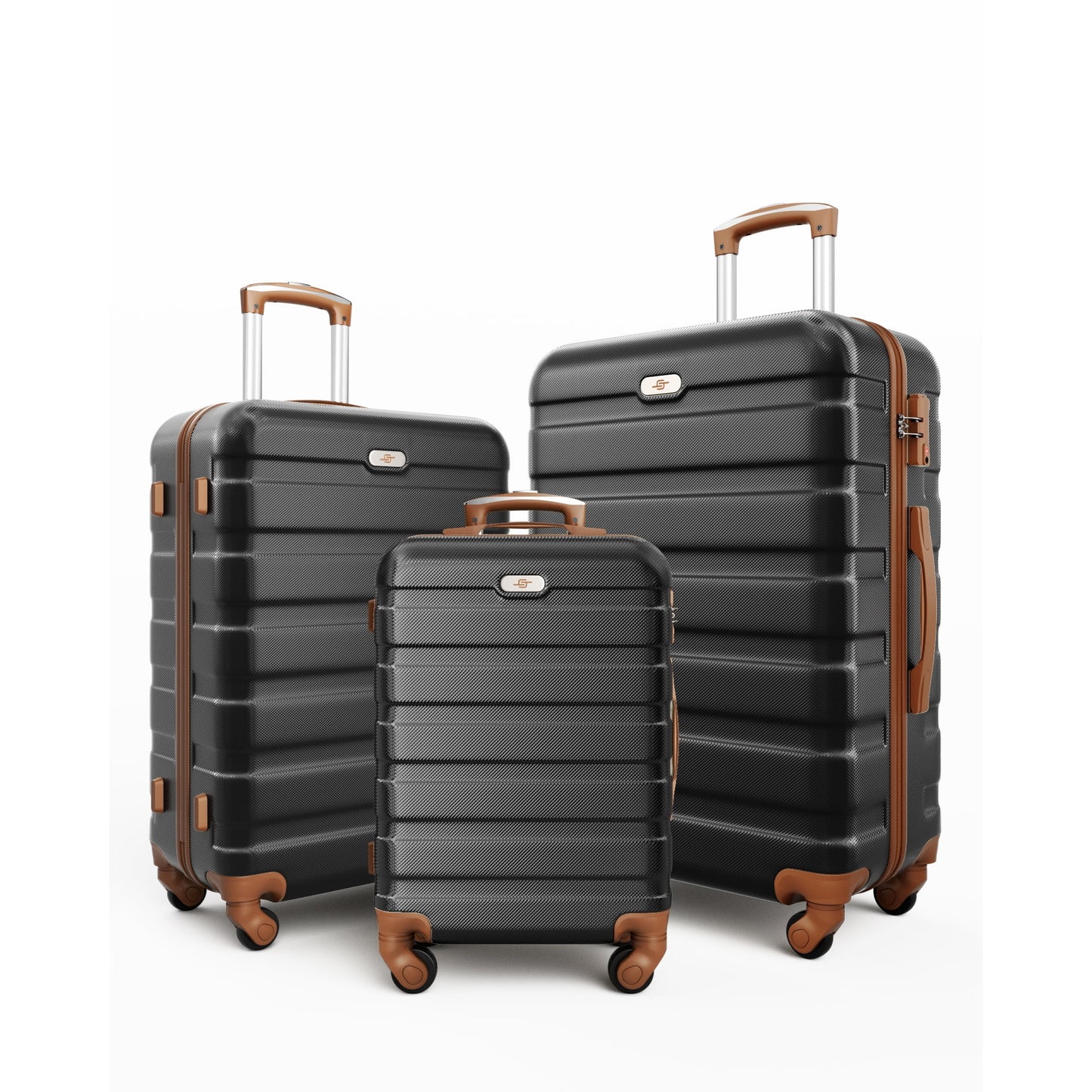 3 Piece Luggage Sets Hard Shell Suitcase Set with Spinner Wheels for Travel Trips Business 20" 24" 28"