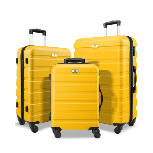 3 Piece Luggage Sets Hard Shell Suitcase Set with Spinner Wheels for Travel Trips Business 20" 24" 28"