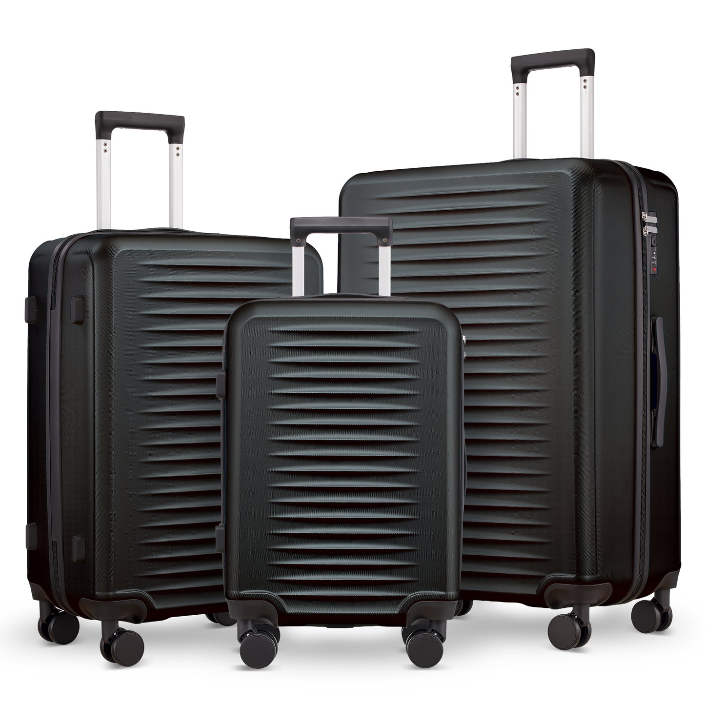 Gowill 3 Piece Luggage Set 28/24/20 inch Hardshell Lightweight Carry-on and Checked Suitcase with Spinner Wheels.