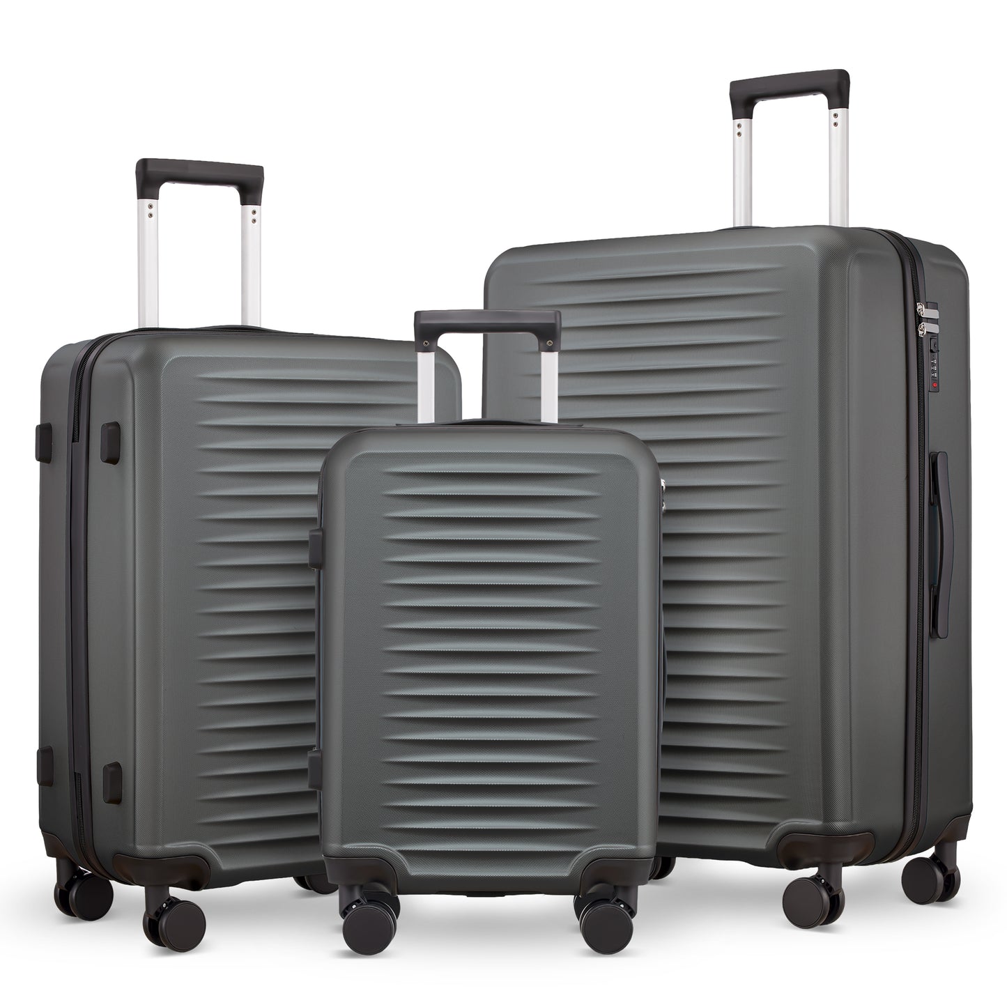 Gowill 3 Piece Luggage Set 28/24/20 inch Hardshell Lightweight Carry-on and Checked Suitcase with Spinner Wheels.