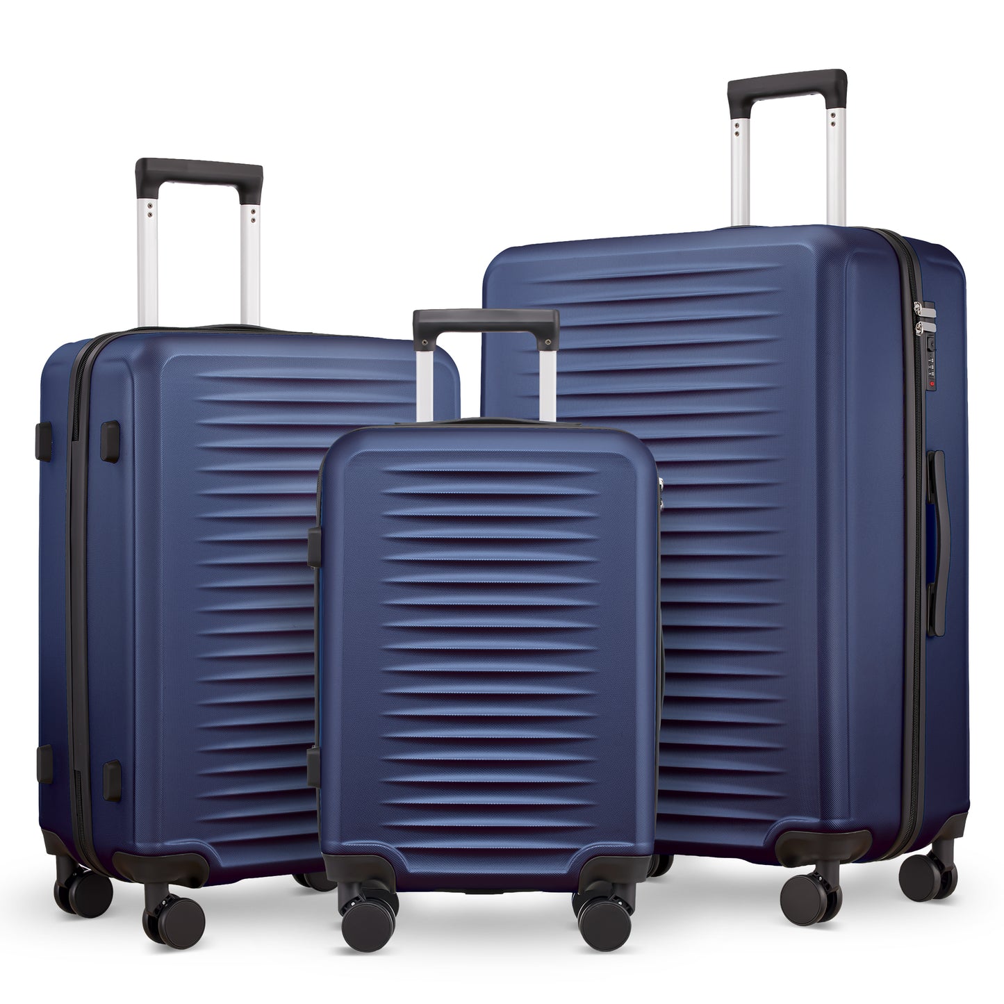 Gowill 3 Piece Luggage Set 28/24/20 inch Hardshell Lightweight Carry-on and Checked Suitcase with Spinner Wheels.