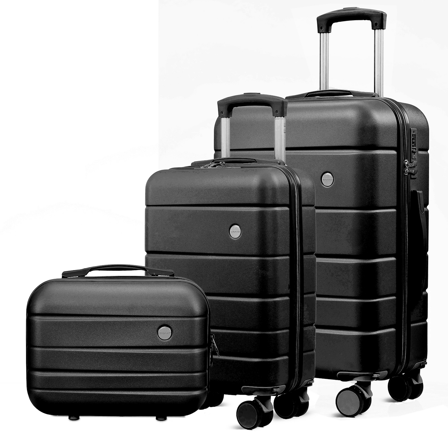 Gowill 3 Piece Suitcase Set 14/18/20 inch Hardside Suitcase with Spinner Wheels Detachable Lightweight Carry on Luggage