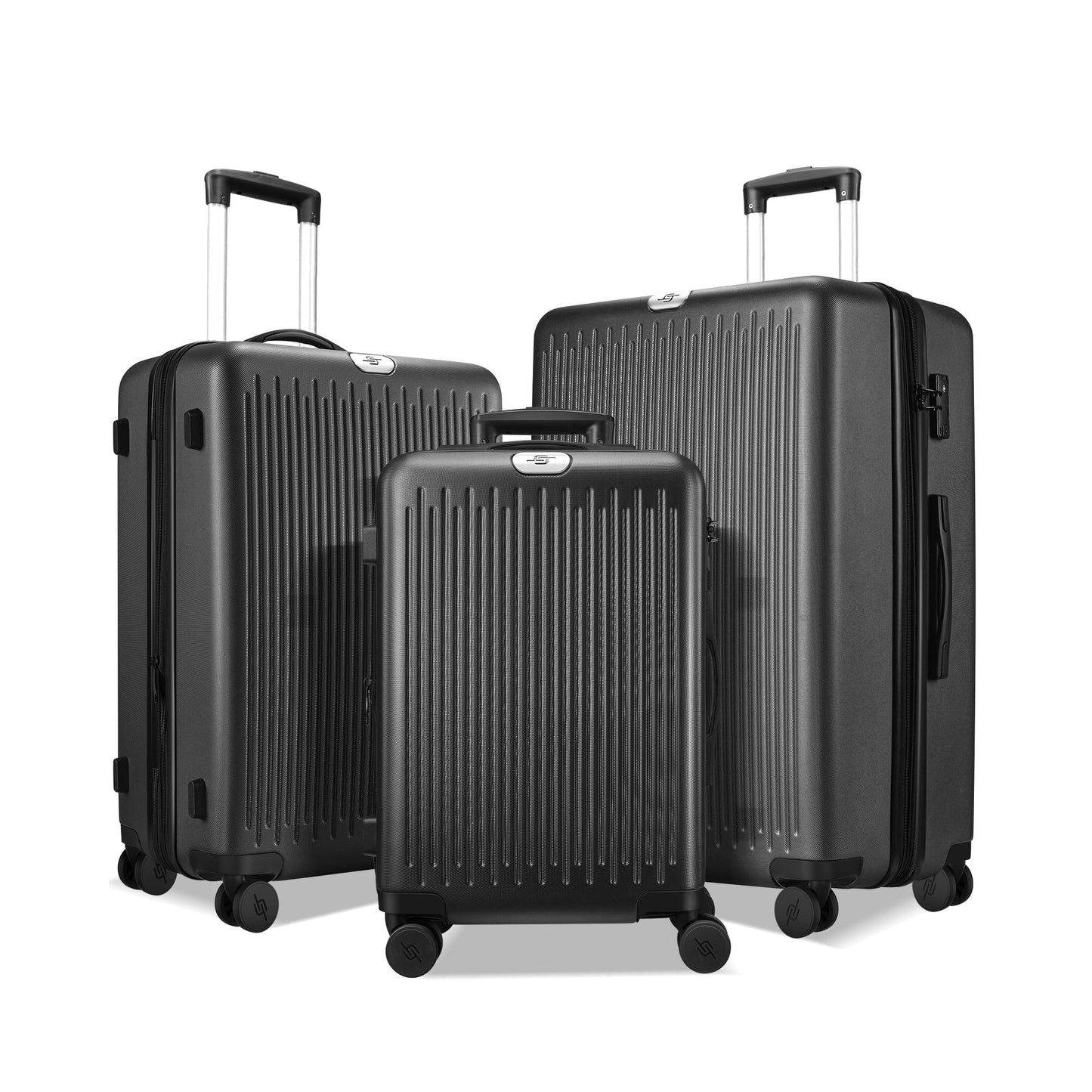 Luggage 3 Piece Sets Expandable Suitcase Set with Double Spinner Wheels and TSA Lock