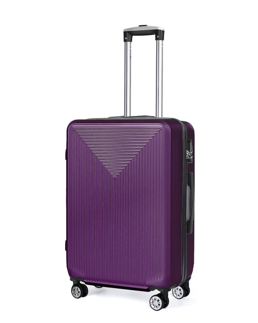 Carry on Luggage 20 inch, Airline Approved with Double Spinner Wheels Travel Suitcase,Purple