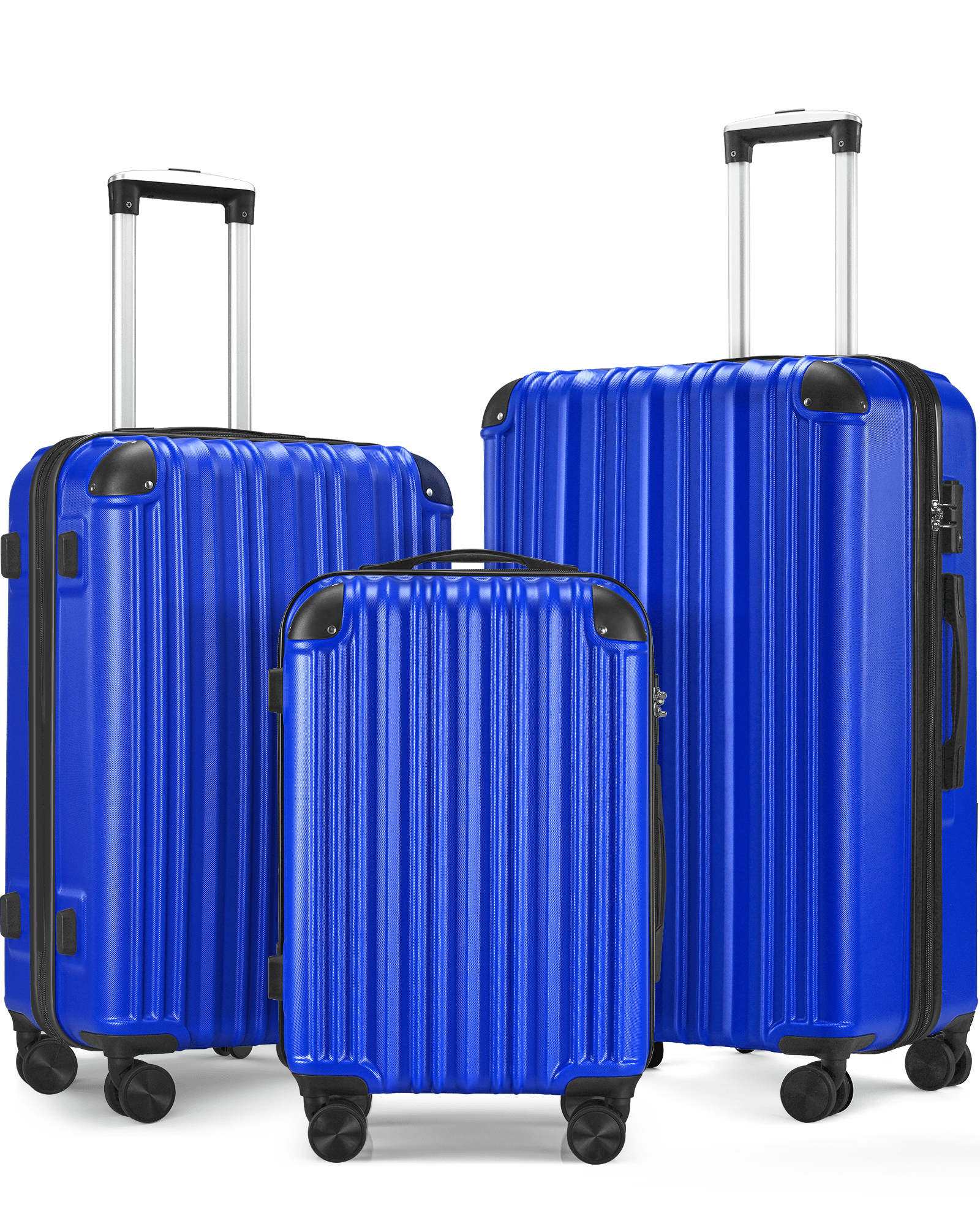 3 Piece Expandable Luggage Sets ABS Spinner Suitcase Set with TSA Lock