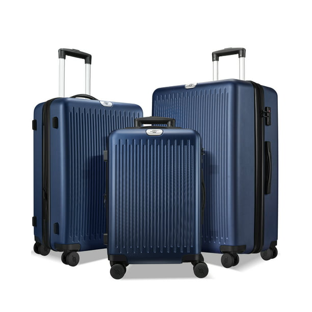 Luggage 3 Piece Sets Expandable Suitcase Set with Double Spinner Wheels and TSA Lock