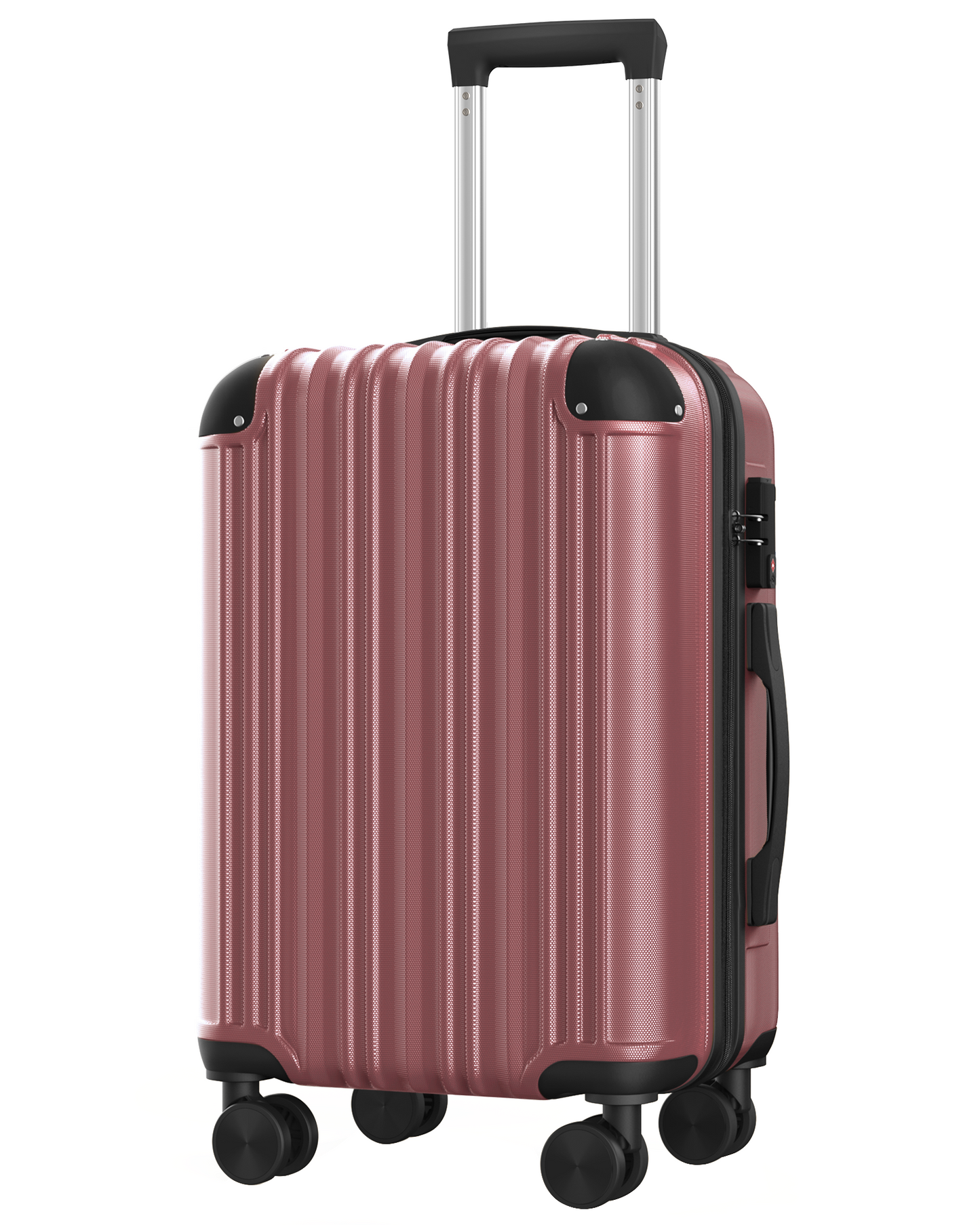 Hardside Expandable Spinner Luggage, 20" Carry-on Suitcase, Rose Gold